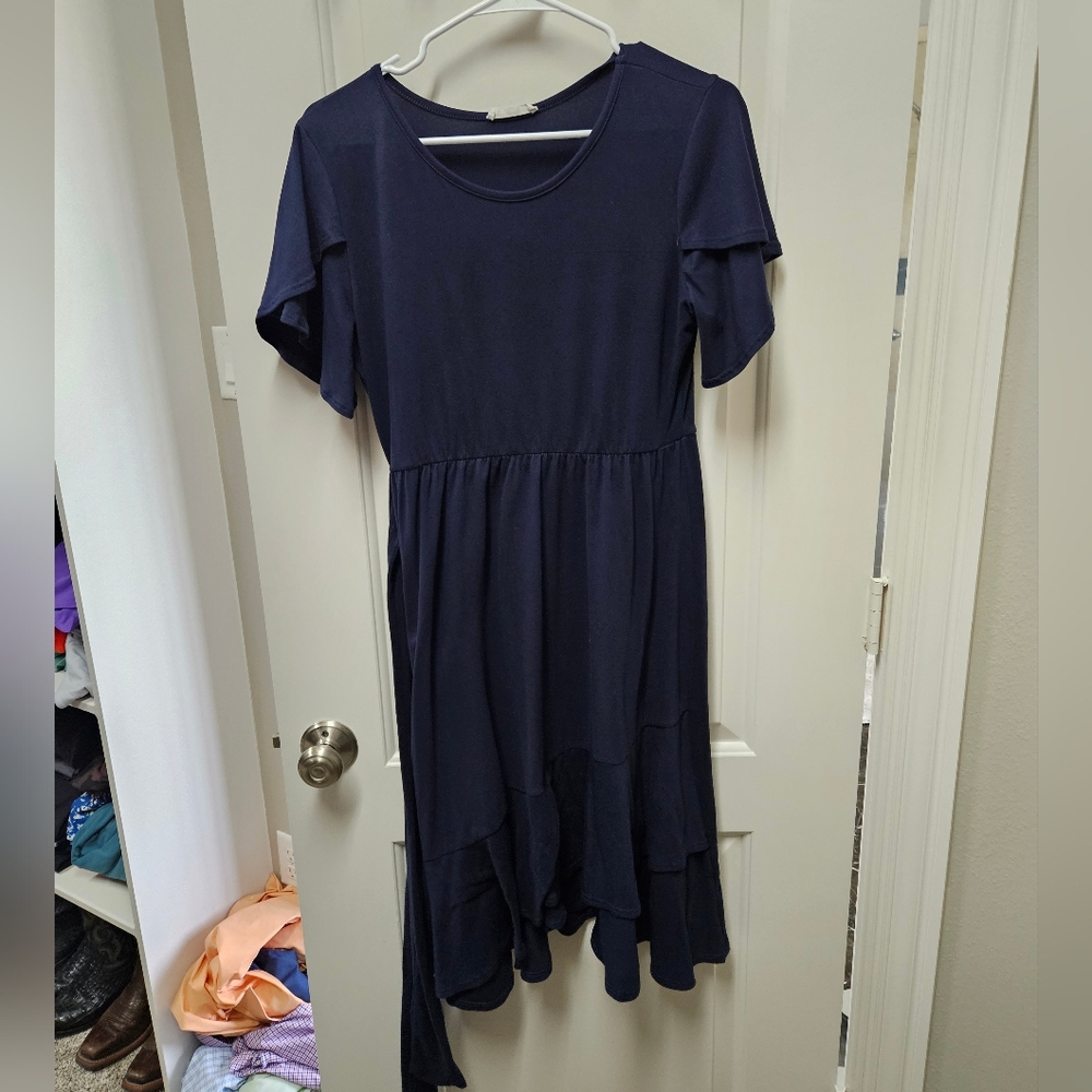 Navy Blue Maternity Dress